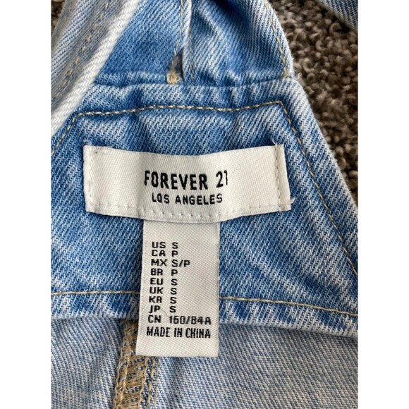 Forever 21 Women’s Denim Overall Dress Blue Size Small - Picture 7 of 7